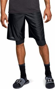 [KCM]Z-under-906-LG* exhibition goods *[ Under Armor ] men's 11 -inch shorts shorts 1317393 black size LG basket 