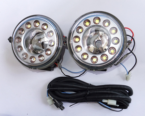 バルカン 12LED スモール フォグ デイ ライト ランプ 2個set クローム ホワイト 社外 交換 カスタム (MINI R55 R56 R57 R60 R61 クーバー)