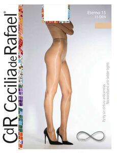 Cecilia De Rafael Eterno 15 Denier super lustre bread ti stockings 4-large/Ultraviolet