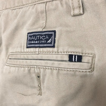 USA古着 ノーティカ デッキショート コットンチノ ハーフパンツ ショーツ 半ズボン W30 ベージュ アメカジ NAUTICA 古着 CE0077_画像5