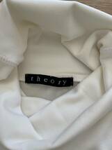 Theory セオリー 長袖ハイネックカットソーホワイトインナーシャツ◆size38 ストレッチ 肌触り柔らか メンズKICK IT IN THEORY_画像4