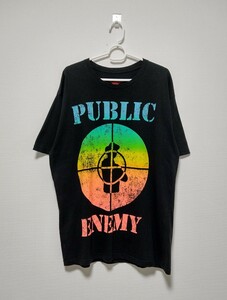 Public enemy ネオンカラーロゴ Tシャツ XLサイズ FIGHT THE POWER OLD SCHOOL HIPHOP 90s パブリックエネミー def jam