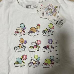 【120サイズ】即決！ユニクロ UNIQLO UT すみっコぐらしクルーネックTシャツ(白) 半袖 新品タグ付き未使用品 入手困難 コラボの画像2