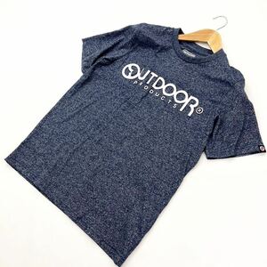 OUTDOOR PRODUCTS ☆ エンボスロゴ◎ ネイビー 半袖 Tシャツ M 登山 アウトドア キャンプ スポーツ時にも◎ アウトドアプロダクツ■AC258