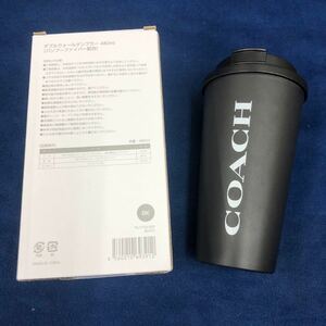 未使用品【コーチ】本物 COACH ダブルウォールタンブラー 480ml ( パンプーファイバー配合 ) 水筒 小物 ノベルティー