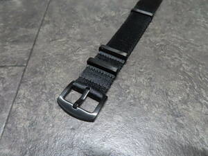 NATO strap [20mm/22mm]. through . nylon belt all black * high quality * Rolex, Omega,IWC,Sinn, Hamilton, Seiko diver .