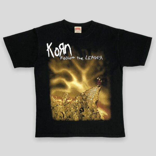 00s Korn FOLLOW the LEADER 半袖 Tシャツ ヘビメタ