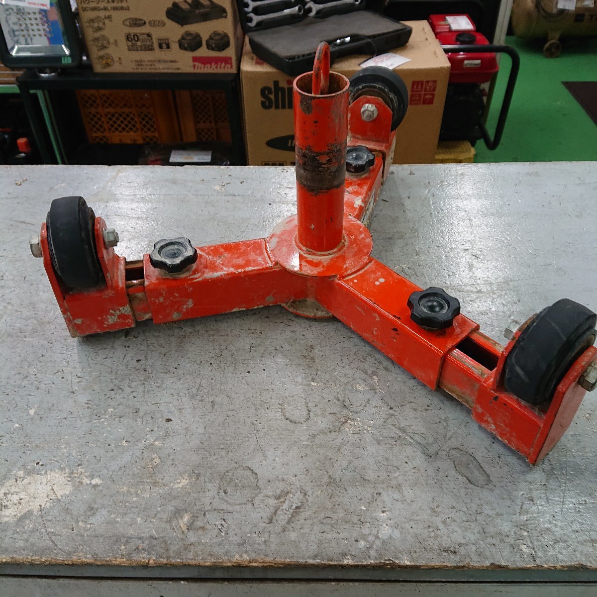 発売モデル マーベル ドラムローラー E6710 ケーブル用 吊 3連 金車 MTK-103A 最大安全荷重9.8kN アルミローラー 吊り上げ 吊りクランプ マーベルD