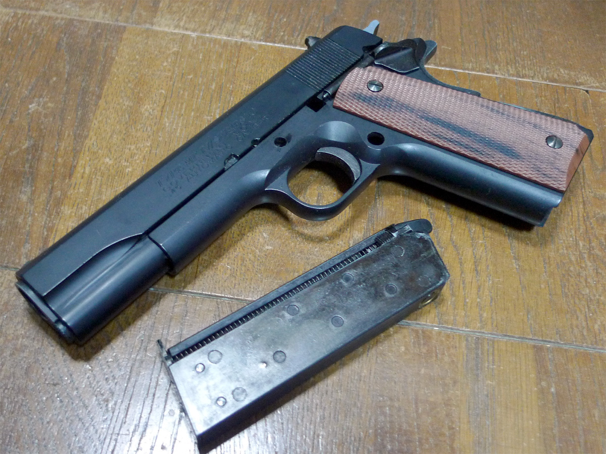 グリーン・ホワイト系 完成品♪ 絶版マルゼン(ガバメント)ガスブロー