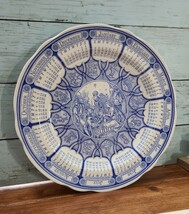 spode 英国スポード ブルールームコレクション カレンダー イヤープレート 2000年 ヴィクトリアンデザイン インテリア 飾り皿 _画像3