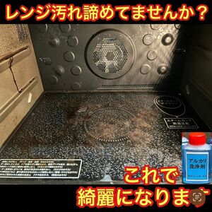 レンジ掃除キット　超強力アルカリ洗剤２個とスポンジのセット