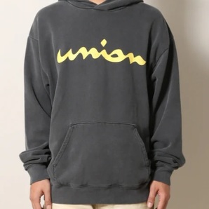 【美品】UNION LA ユニオン【HILLOCK HOOD】ヴィンテージウォッシュ オーガニックコットン プルオーバー パーカー Lサイズ