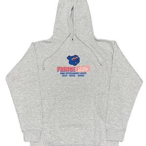 【新品】FRINGE VIDEO SHOP フリンジ ビデオ ショップロゴプリント プルオーバー パーカーSサイズグレー