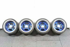 メーカー不明 アルミホイール リア 4本セット 10インチ 8J 4穴 pcd 110 HONDA ホンダ ジャイロ キャノピー 【現状品】