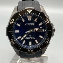 K04064 【CITIZEN】シチズン PROMASTER プロマスター 8203-R008927 自動巻き ネイビー ダイバーズ 腕時計 メンズ_画像1