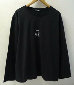 ◆MSFTS REP XL ファックハンドプリント ロンT 黒 長袖 Tシャツ サイズXL