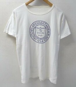 ◆DEUTSCHES ヴィンテージ　古着 サークルロゴプリント Tシャツ サイズ M相当 CAMP ELLIS 白