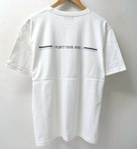 ◆PLENTY TOUCH SPORT プレンティタフ ロゴプリント クルーネック Tシャツ 白 サイズL_画像3