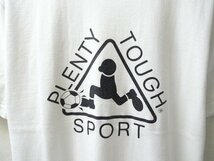 ◆PLENTY TOUCH SPORT プレンティタフ ロゴプリント クルーネック Tシャツ 白 サイズL_画像2