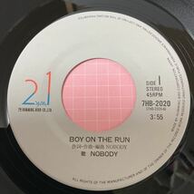 ノーバディ / NOBODY / Boy On The Run / Straight To Your Heart / 7inch レコード / EP / 1988 /_画像3