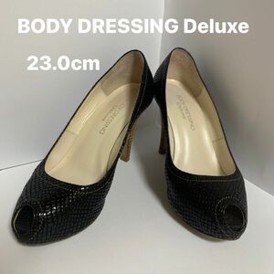 【美品】値下げ！BODY DRESSING Deluxe☆オープントウパンプス☆23.0