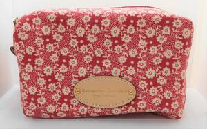 [ new goods ]50% off Samantha Thavasa lady's floral print multi pouch red * box less . regular price 13200 jpy 