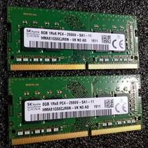 【美品】DDR4 SODIMM 16GB(8GB2枚組) SK hynix HMA81GS6CJR8N [DDR4-2666 PC4-21300]_画像2