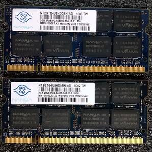 【中古】DDR2 SODIMM 4GB(2GB2枚組) Nanya NT2GT64U8HD0BN-AD [DDR2-800 PC2-6400]