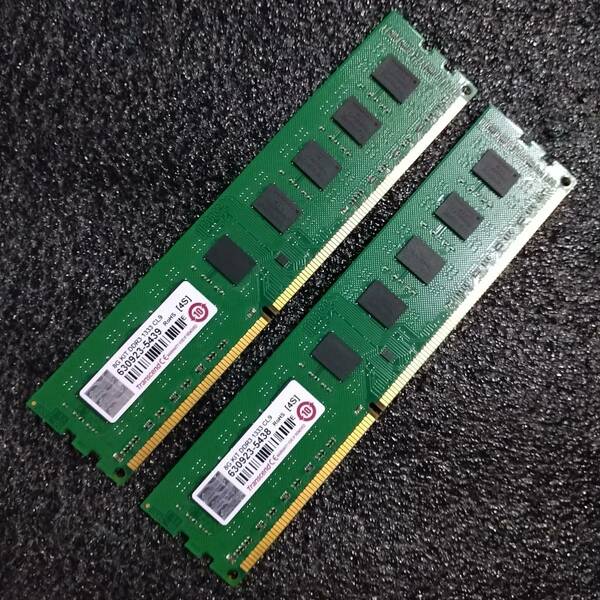 【中古】DDR3メモリ 8GB(4GB2枚組) Transcend JM1333KLN-8GK [DDR3-1333 PC3-10600]