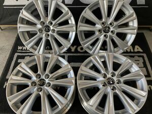 ◆状態良好!! トヨタ 30系 アルファード 純正 18×7.5J+45 114.3/5H TOYO トランパス mp7 235/50R18 新品タイヤ付き!! ヴェルファイア他