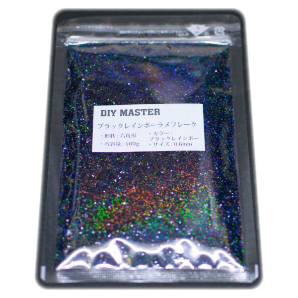 格安モール DIY MASTER ガラスラメフレーク (偏光) ゴールドxスカイ