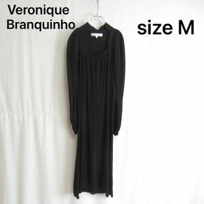 Veronique Branquinho ベルギー製 ブラック シルクワンピース ヴェロニクブランキーノ ロング ミモレ丈 M