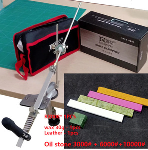 y223a knife sharpener Ruixin pro RX-008 knife sharpen vessel ( oil Stone 3ps.@ leather wax 30g set )