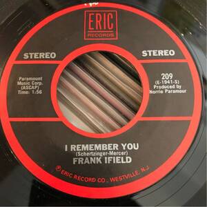 FRANK IFIELD.CHARLIE DRAKE 7inch I REMEMBER YOU/MY BOOMERANG