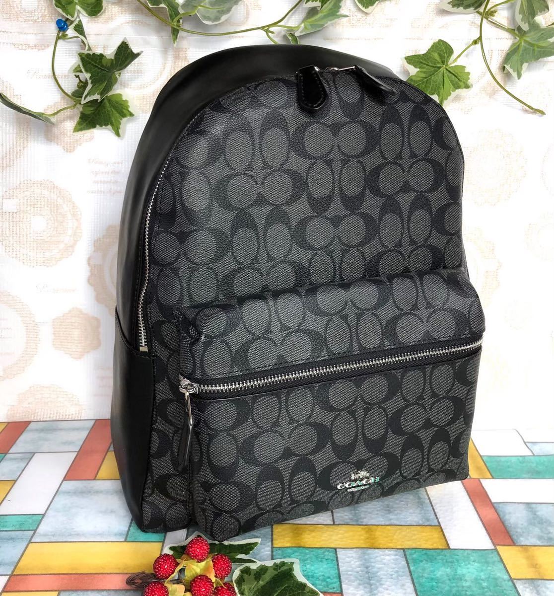 COACH コーチリュック 新品 バッグパック シグネチャー 新作 グレー