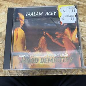 シ● HIPHOP,R&B MORALLY BANKRUPTVOLUME FINAL: MOOD DEMISTIFY - TAALAM ACEY アルバム,INDIE CD 中古品