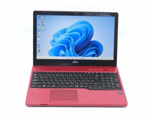 最新Win11Pro/カメラ内蔵/中古/15.6型/ノートPC/爆速SSD256/8GB/5世代i3/FMV　AH45/U　新品無線マウス 　MS office2021ProPlus搭載　