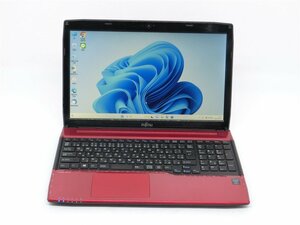 Win11Pro/カメラ/HDMI/無線WIFI/テンキー/ブルーレイ/Bluetooth/15.6型薄型ノートPC/新品SSD512/16GB/4世代i7/FMV　AH53/M Office搭載　