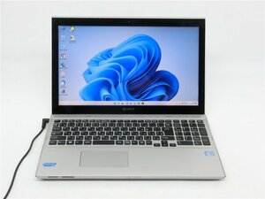 カメラ内蔵/15型タッチパネル/ノートPC/最新Win11Pro/新品SSD512GB//38GB世代i7/SONY　SVT15119CJS　新品無線マウス　　MS office2021搭載