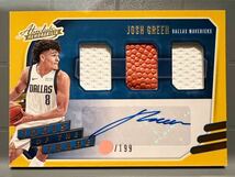 激レア/199 RC Auto 20 Panini Absolute Josh Green ジョシュ・グリーン NBA Mavs 直筆 ルーキー サイン バスケ マブス 大活躍_画像1