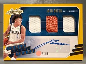 激レア/199 RC Auto 20 Panini Absolute Josh Green ジョシュ・グリーン NBA Mavs 直筆 ルーキー サイン バスケ マブス 大活躍