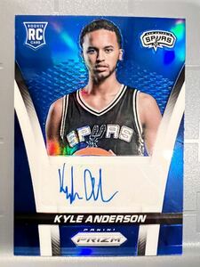 激レア Blue Prizm RC Auto 14 Panini Kyle Anderson カイル・アンダーソン 直筆 ルーキー サイン NBA T-wolves ウルブズ 大活躍 Slow-Mo