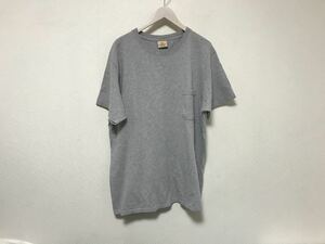 美品本物グッドウェアGOODWEARコットンポケット半袖Tシャツメンズアメカジサーフミリタリービジネススーツストリートグレーアメリカ製XL