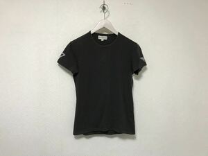 本物エンポリオアルマーニEMPORIOARMANIコットンストレッチ半袖TシャツメンズアメカジサーフミリタリービジネスM黒ブラックグレー日本製