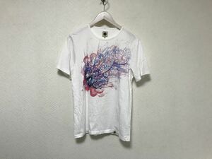 本物プリティーグリーンprettygreenコットンプリント半袖TシャツメンズアメカジサーフミリタリービジネスL白ホワイト3ポルトガル製