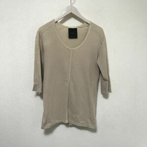 本物リップヴァンウィンクルripvanwinkleコットン7分袖丈長袖ロンTシャツメンズサーフアメカジビジネススーツベージュ4日本製L