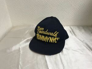 本物トミーヒルフィガーTOMMYコットンロゴ刺繍キャップキャスケット帽子レディースメンズゴルフアメカジサーフミリタリー紺ネイビー