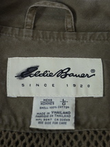 90s EDDIE BAUER エディーバウアー 多ポケット サファリ ベスト(メンズ L)カーキ フィッシング ハンティング ヴィンテージ_画像9