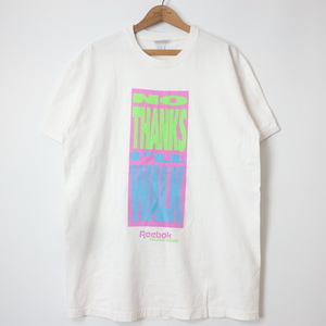 Reebok■“No Thanks I'll Walk”プリントTシャツ ホワイト/ONE SIZE リーボック 90S