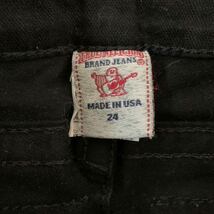 TRUE RELIGION レディースデニムパンツ ブラックパンツ ストレッチ スリムストレート　２４インチ MADE IN USA_画像2